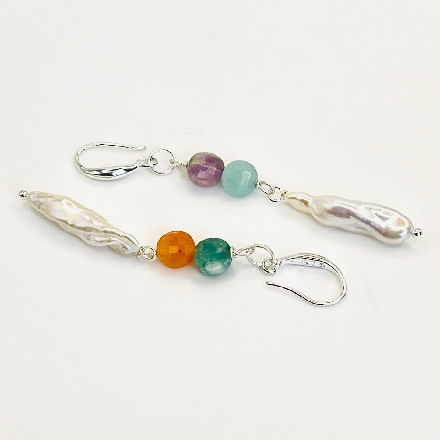 High-Quality Biwa Pearl Earrings – Shine with Natural Elegance