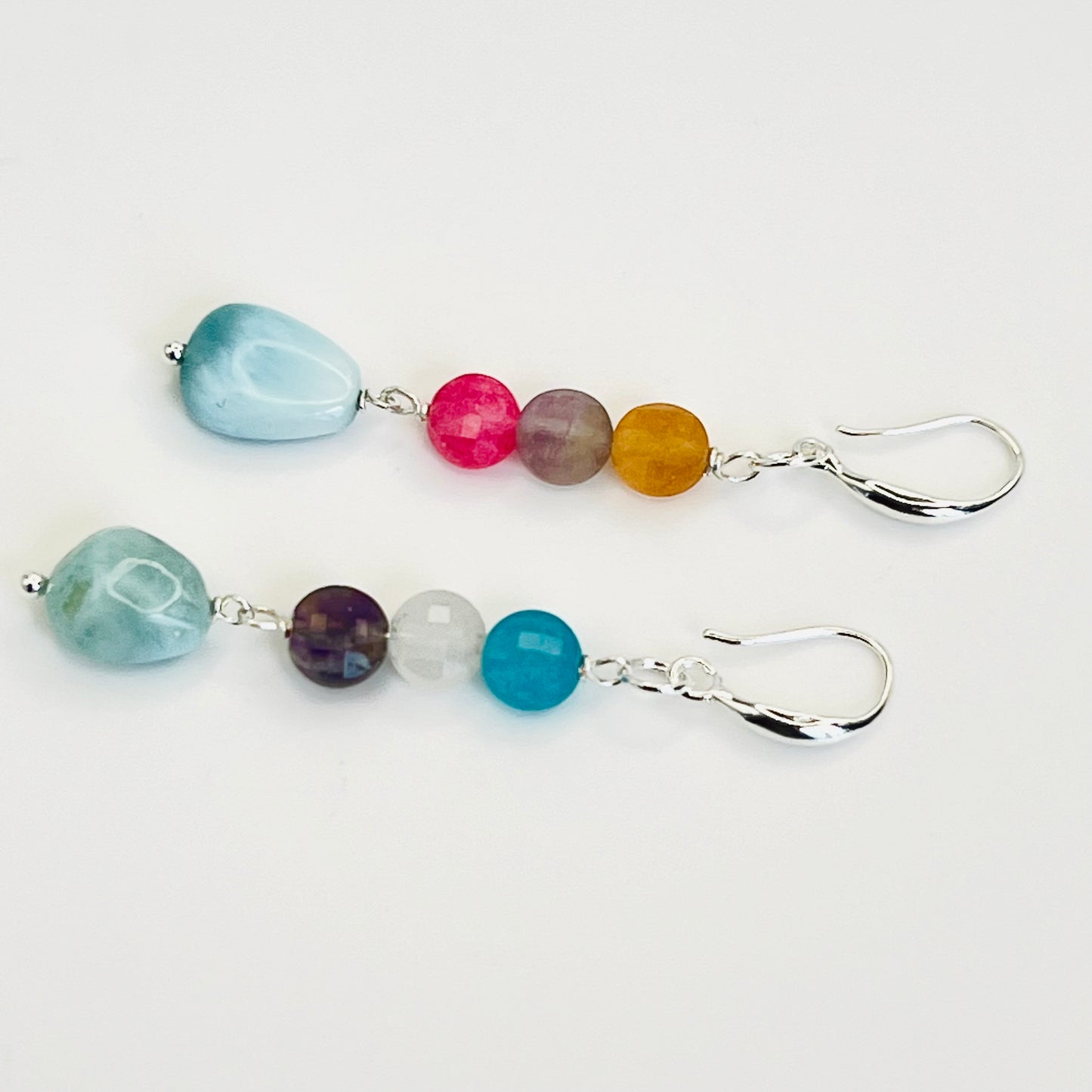 Larimar Gemstone Earrings – Simply Stunning, Naturally Unique