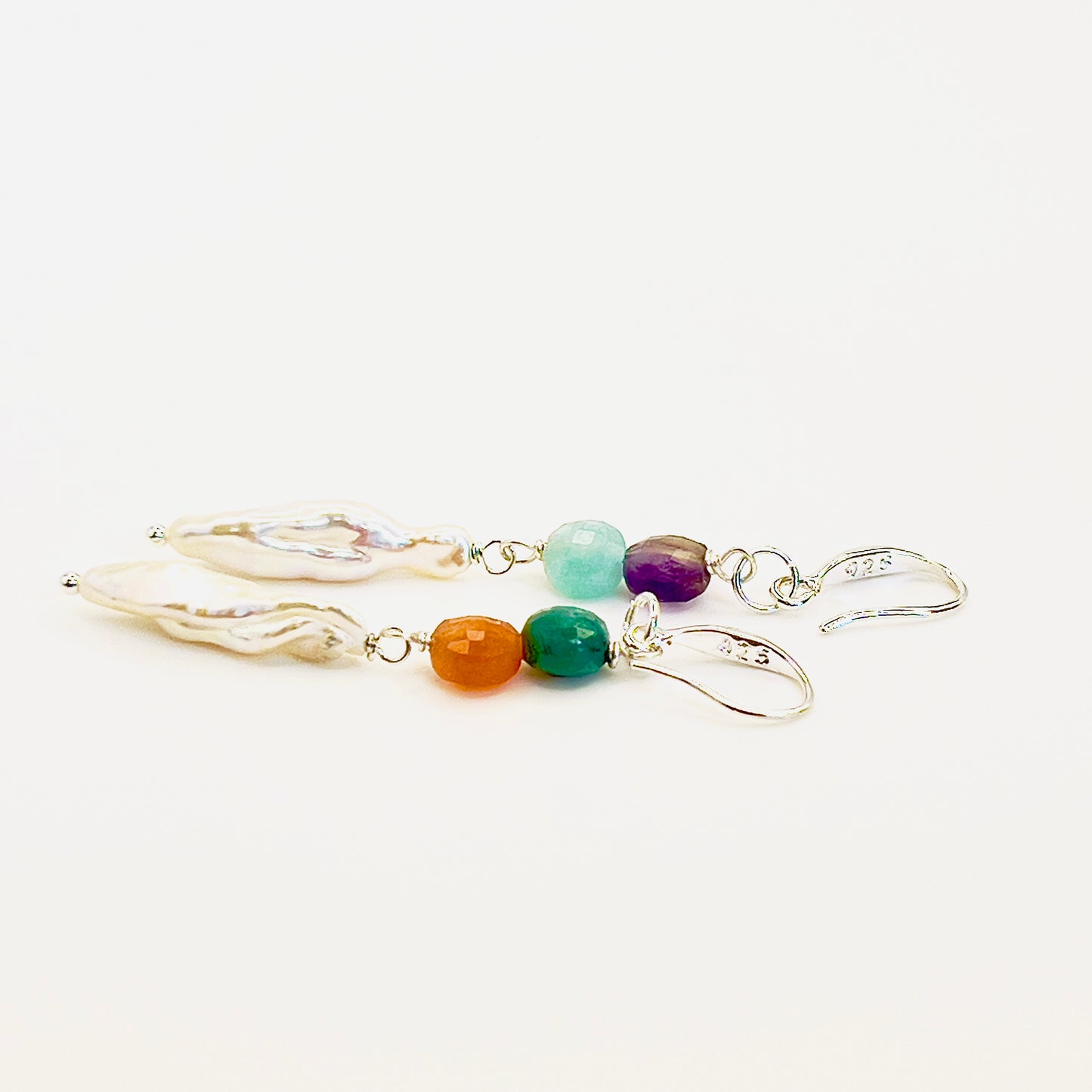High-Quality Biwa Pearl Earrings – Shine with Natural Elegance