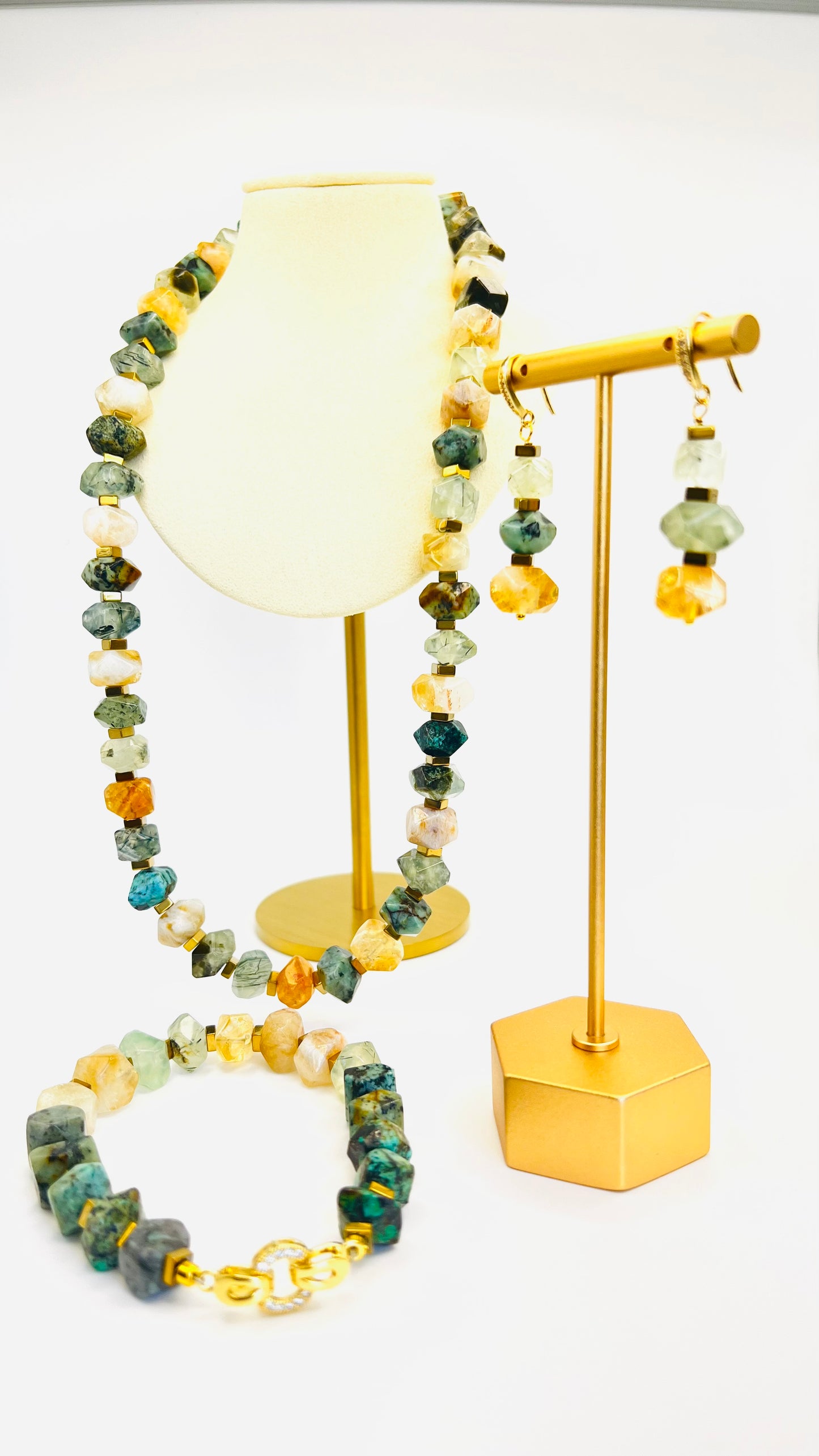Emerald & Citrine Harmony Earrings