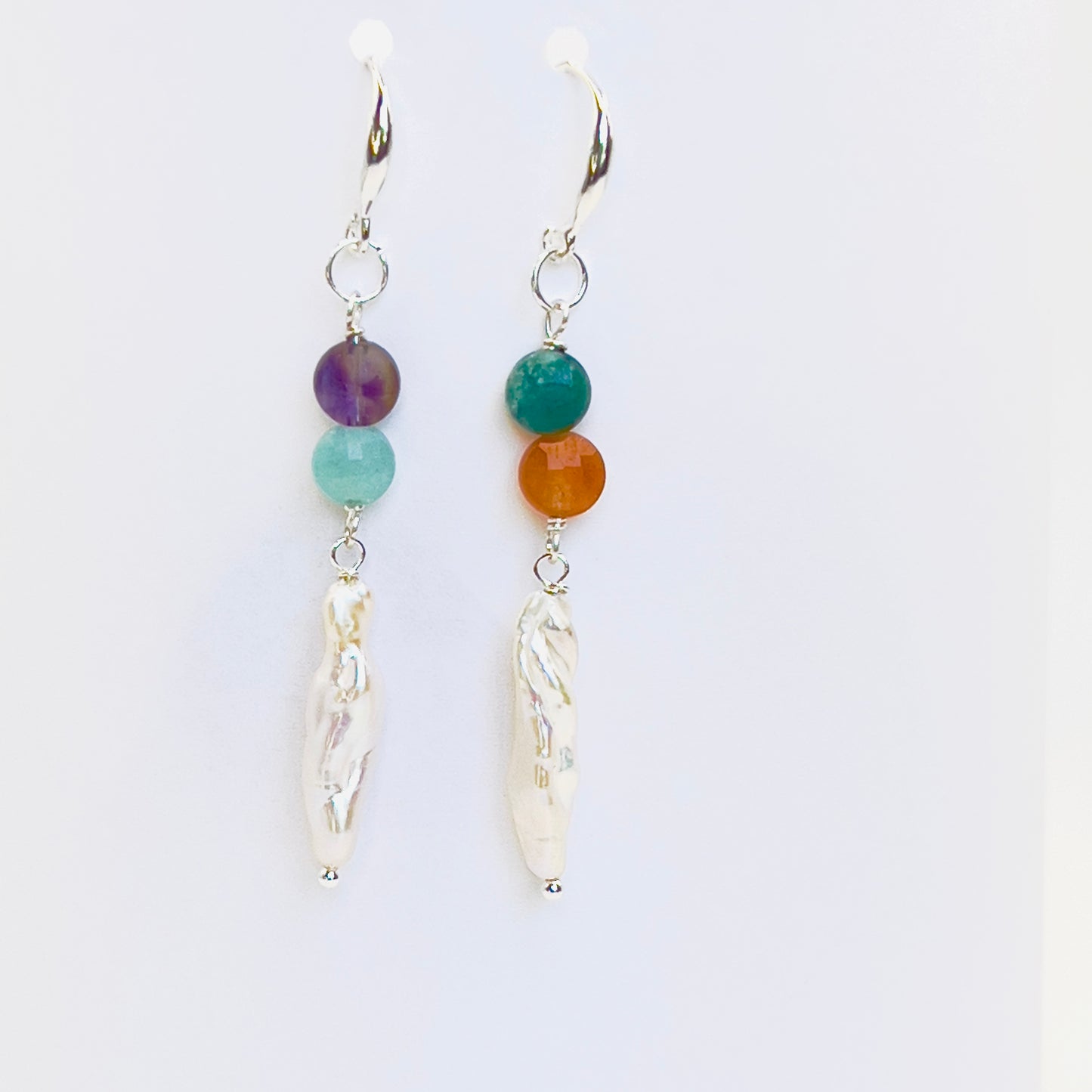 High-Quality Biwa Pearl Earrings – Shine with Natural Elegance