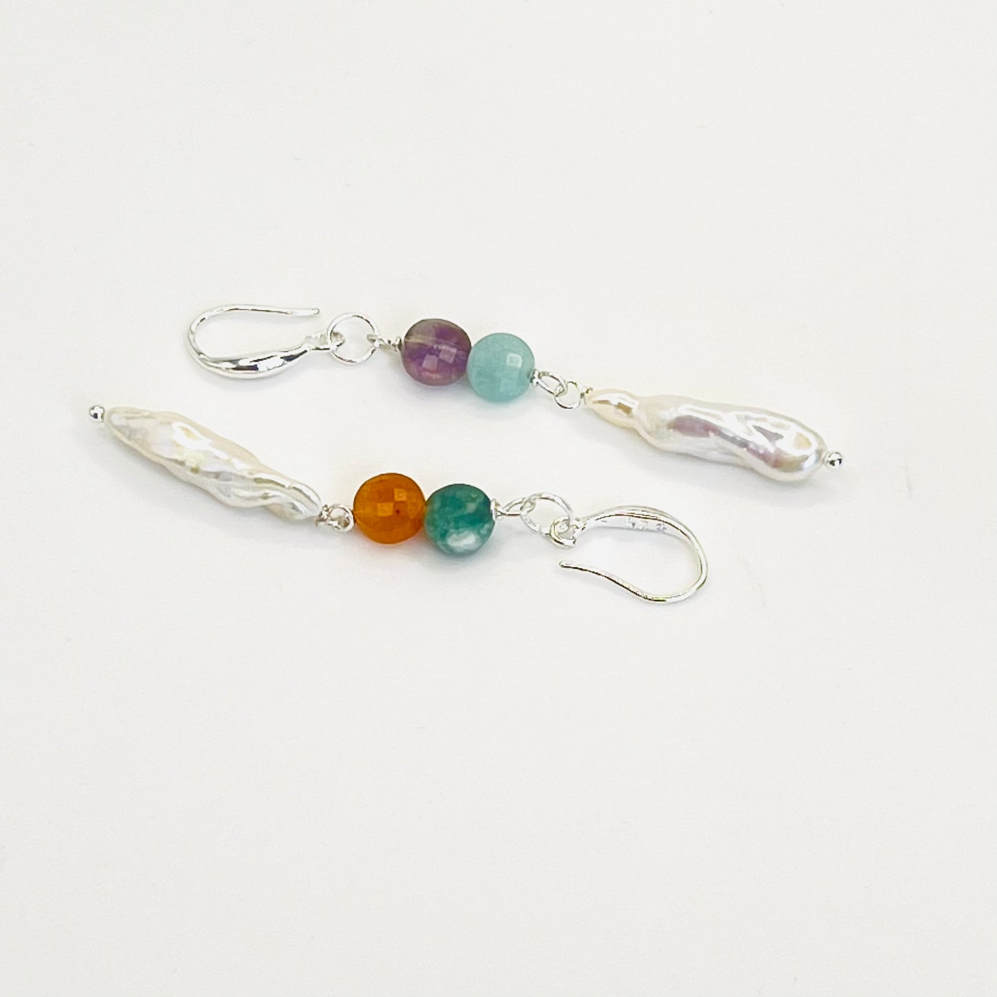 High-Quality Biwa Pearl Earrings – Shine with Natural Elegance