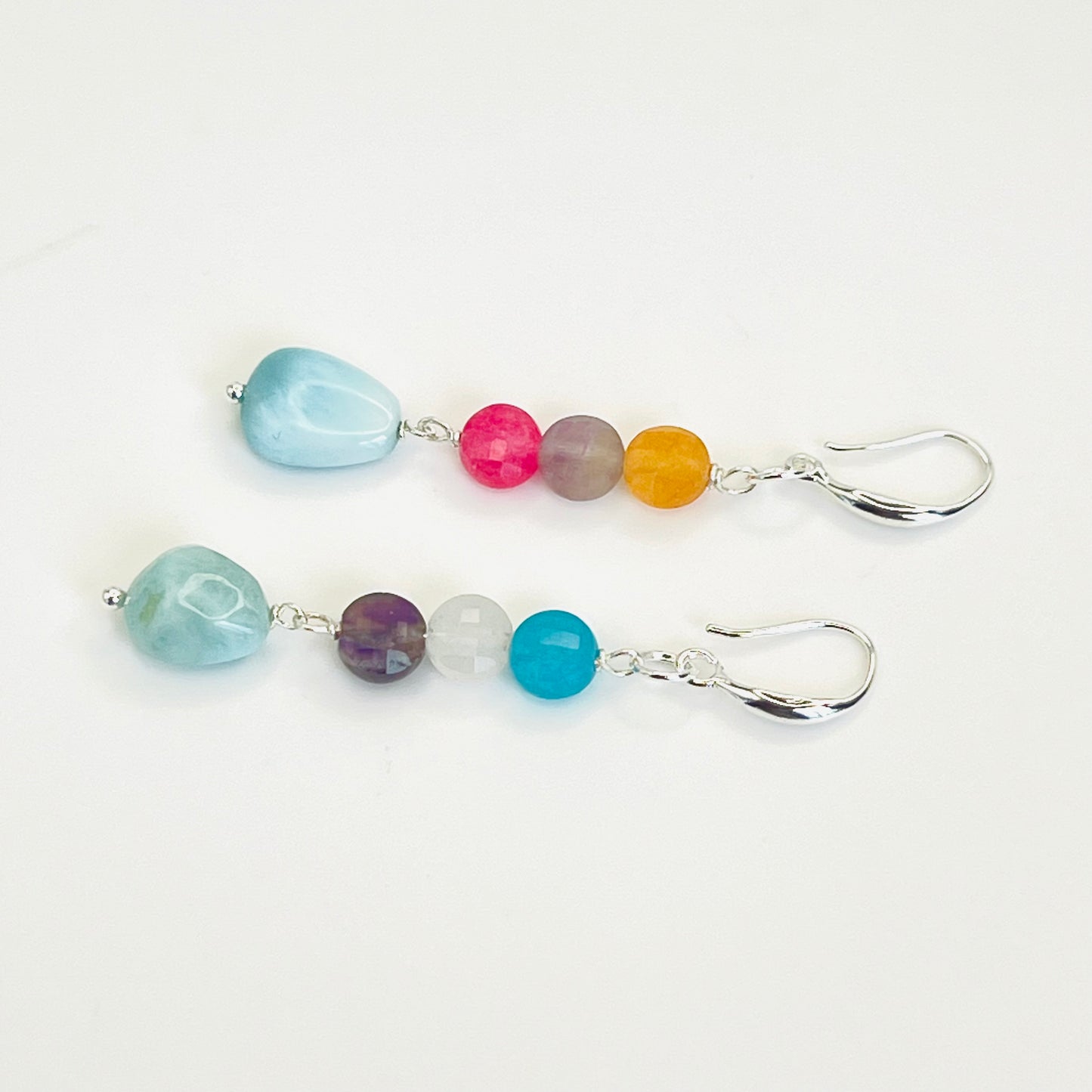 Larimar Gemstone Earrings – Simply Stunning, Naturally Unique