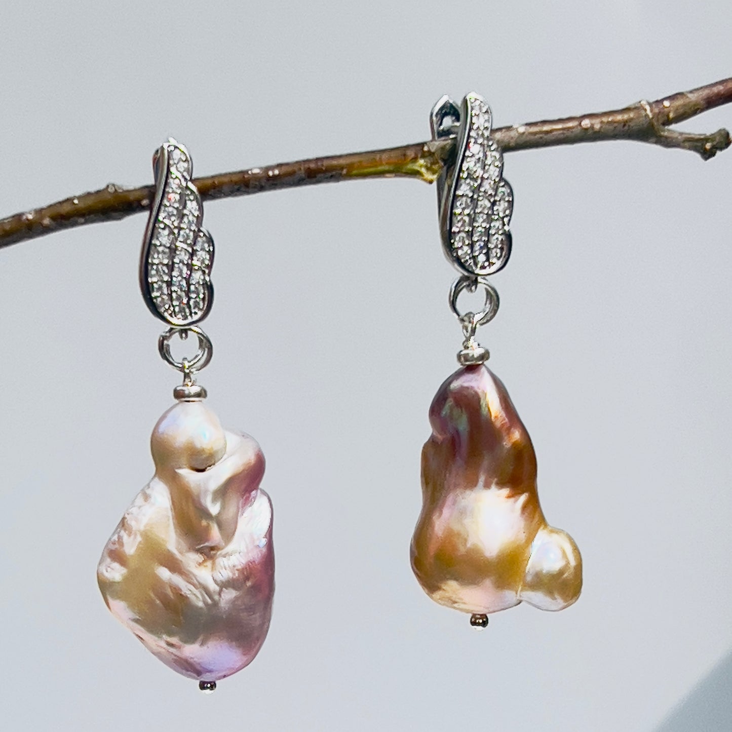 Fireball Baroque Pearl Earrings