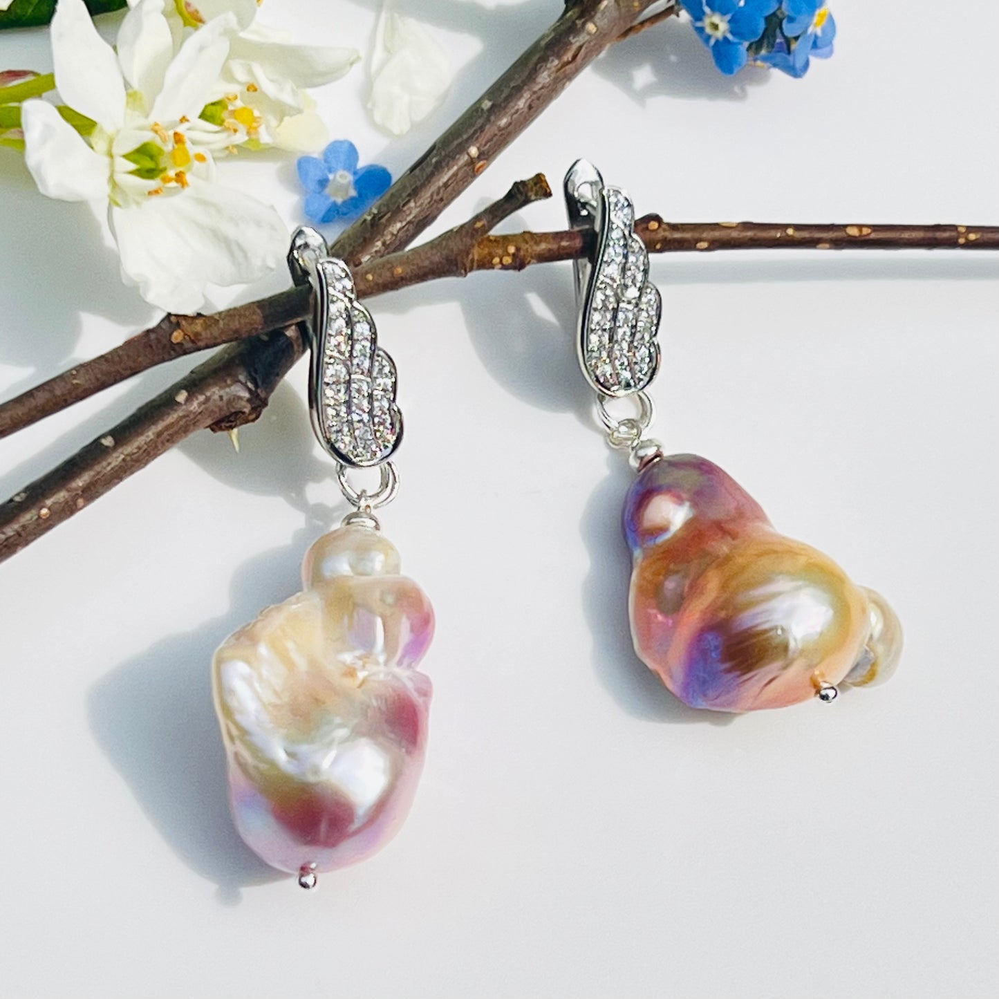 Fireball Baroque Pearl Earrings