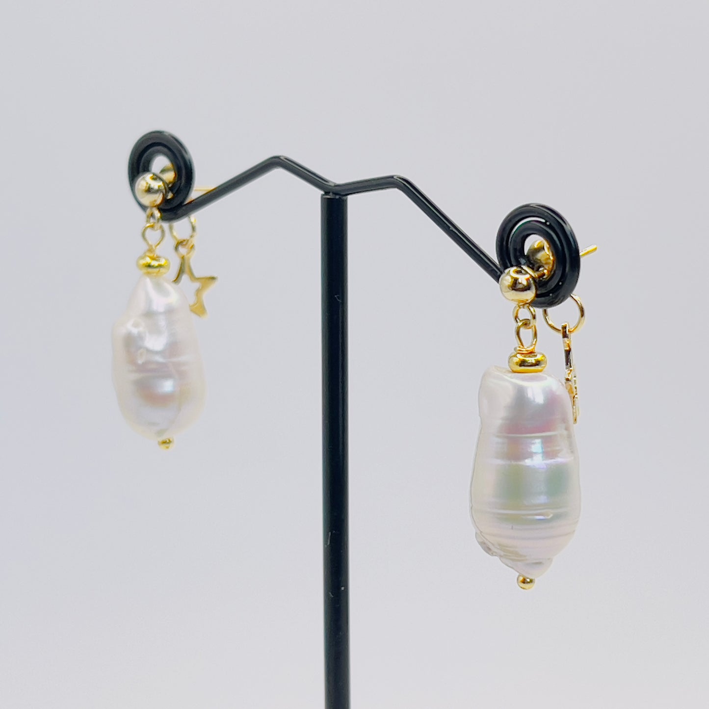 Rare 28mm White Baroque Pearls
Gold Filled Studs | Handcrafted Elegance