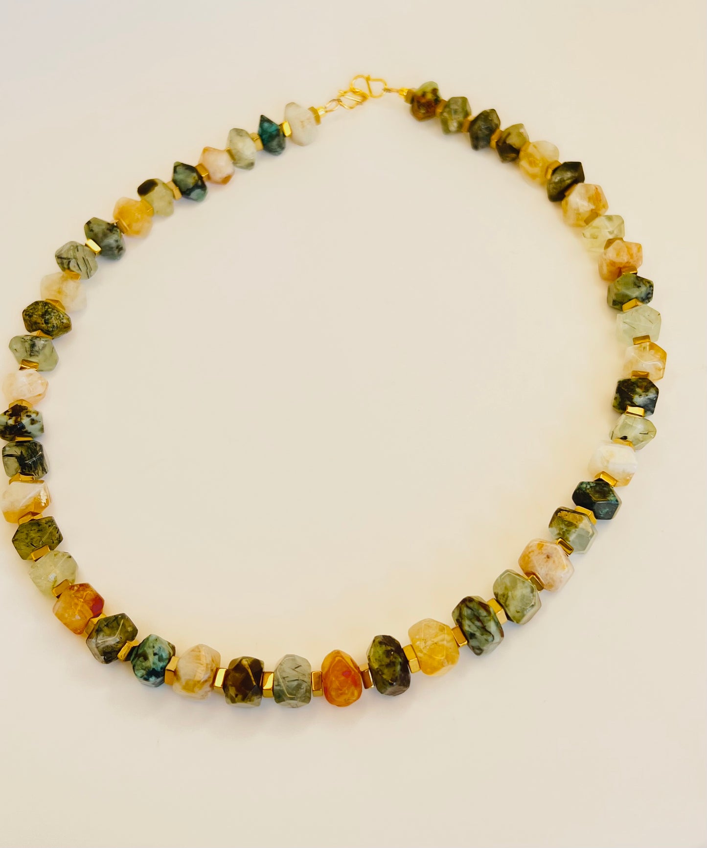 Green / Citrine Gemstone Necklace