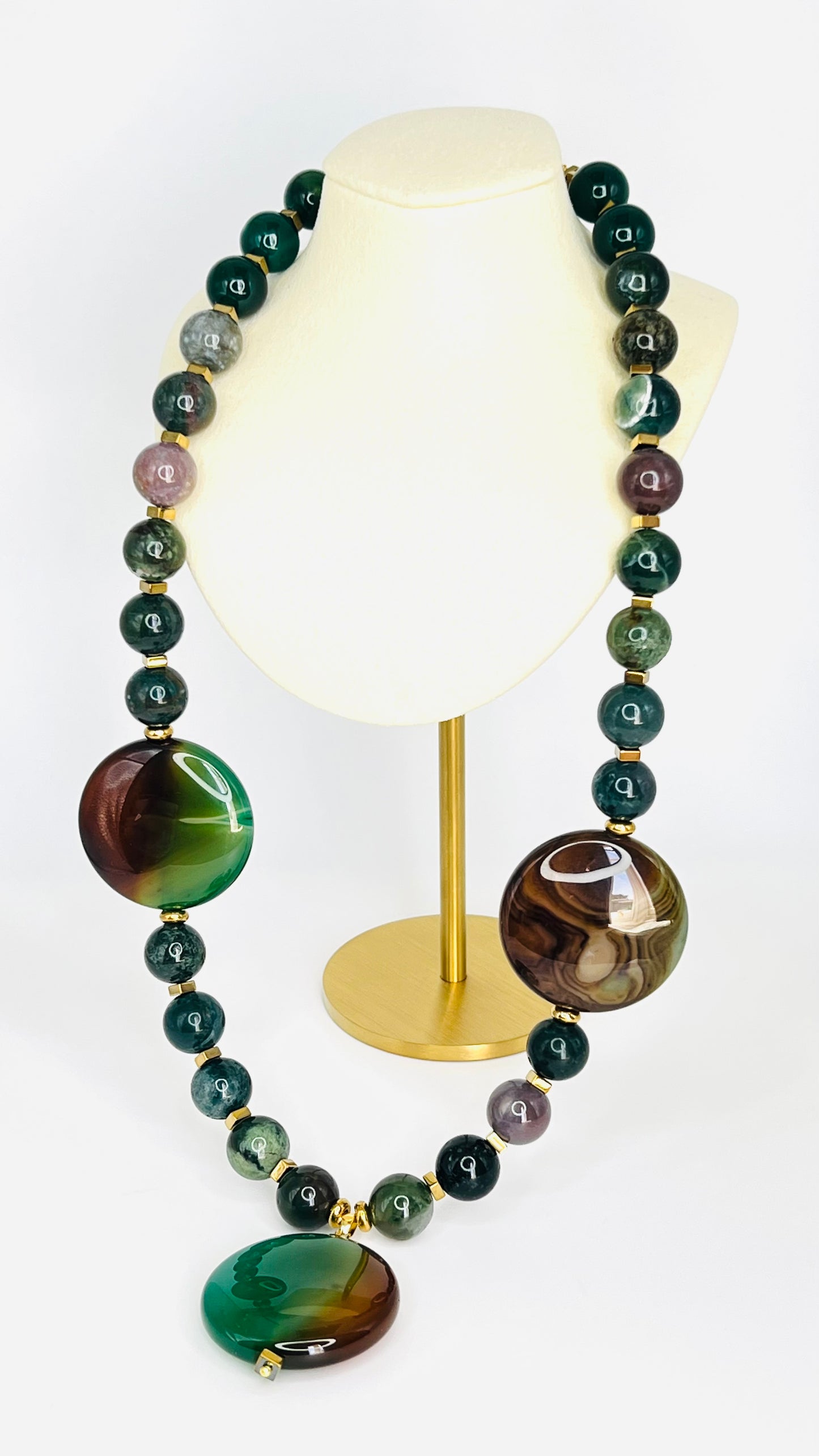 Emerald Harmony Natural Stone Necklace