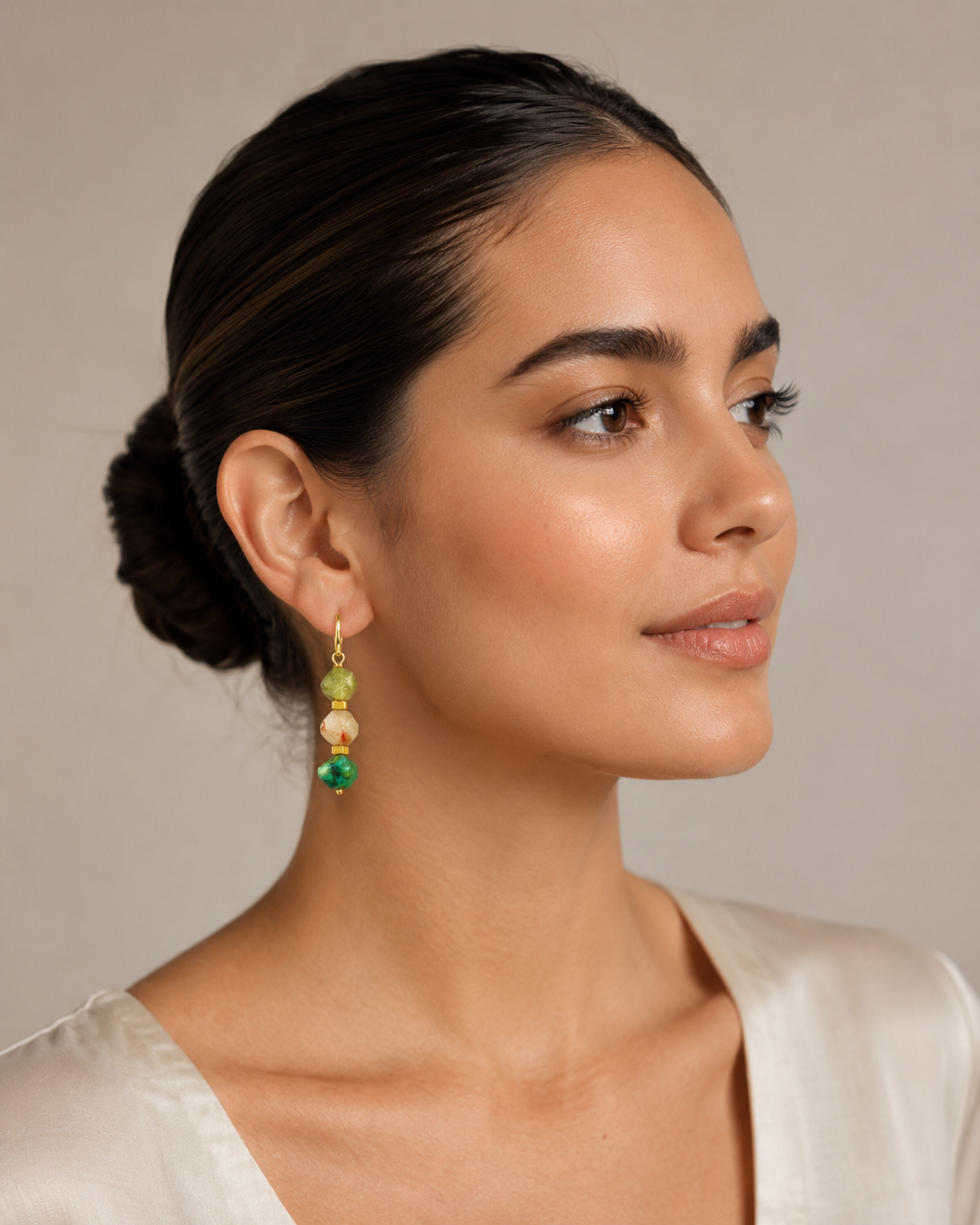 Emerald & Citrine Harmony Earrings
