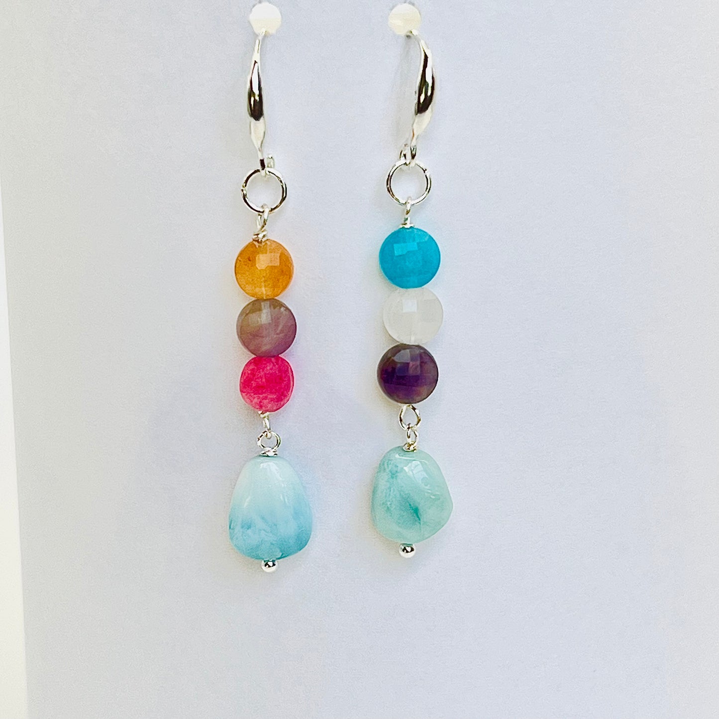 Larimar Gemstone Earrings – Simply Stunning, Naturally Unique