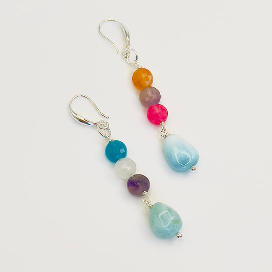 Larimar Gemstone Earrings – Simply Stunning, Naturally Unique