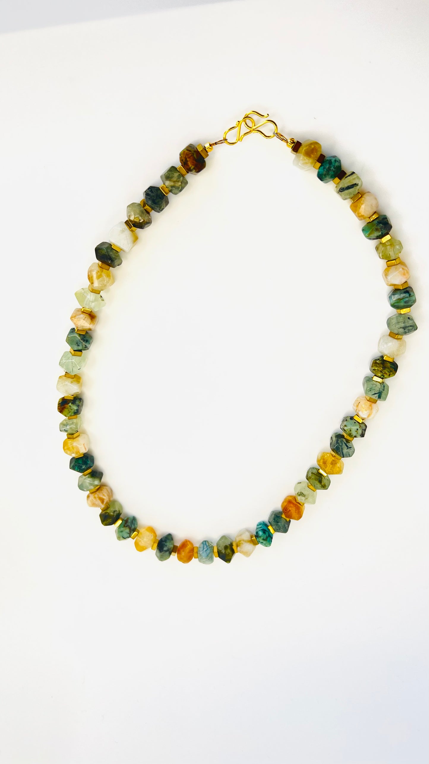 Green / Citrine Gemstone Necklace