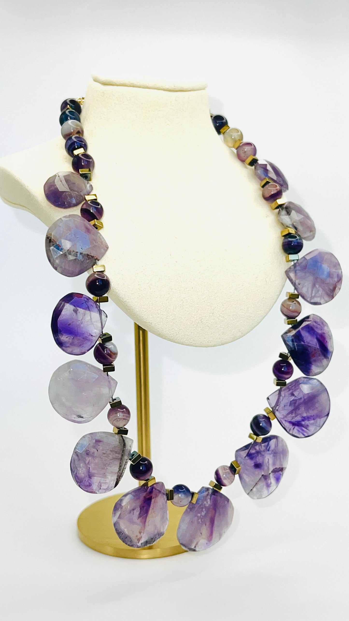 Natural Amethyst Statement Necklace