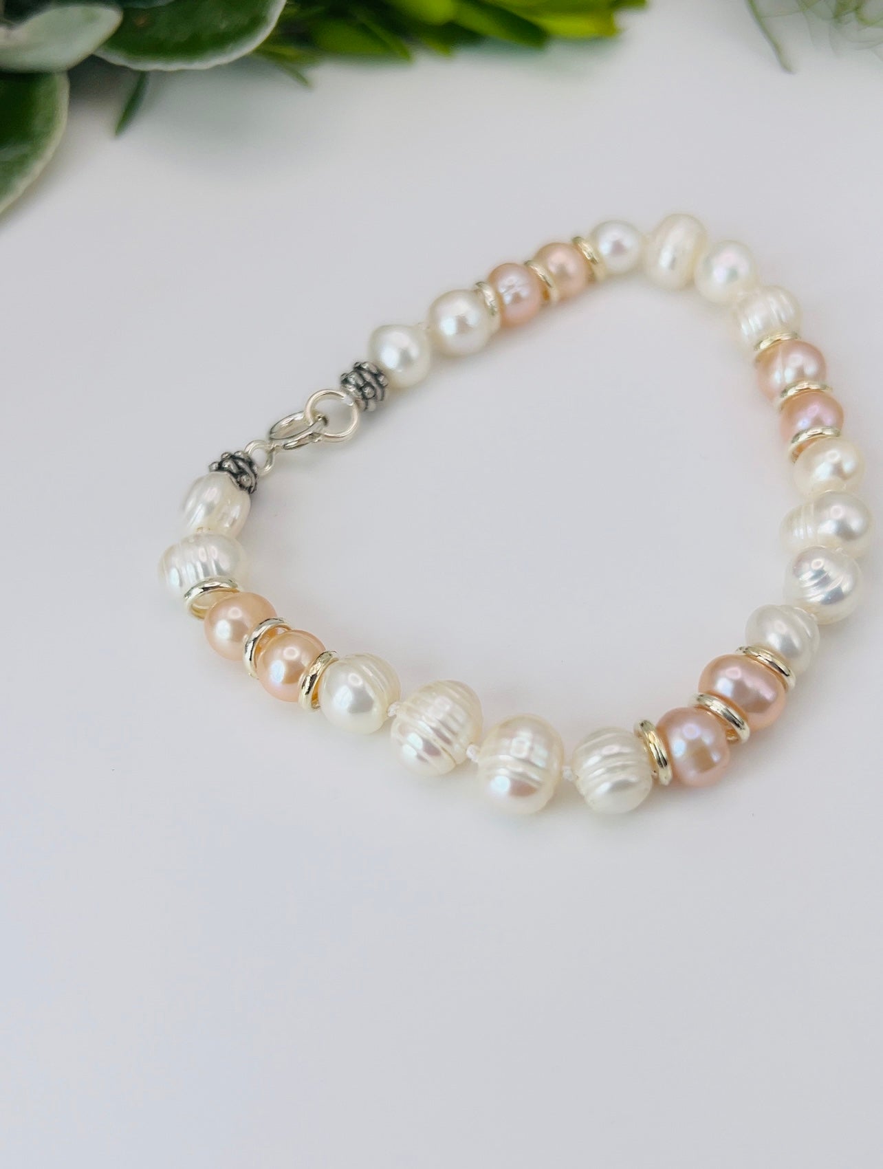 Freshwater Pearls Bracelet in 925 Silver