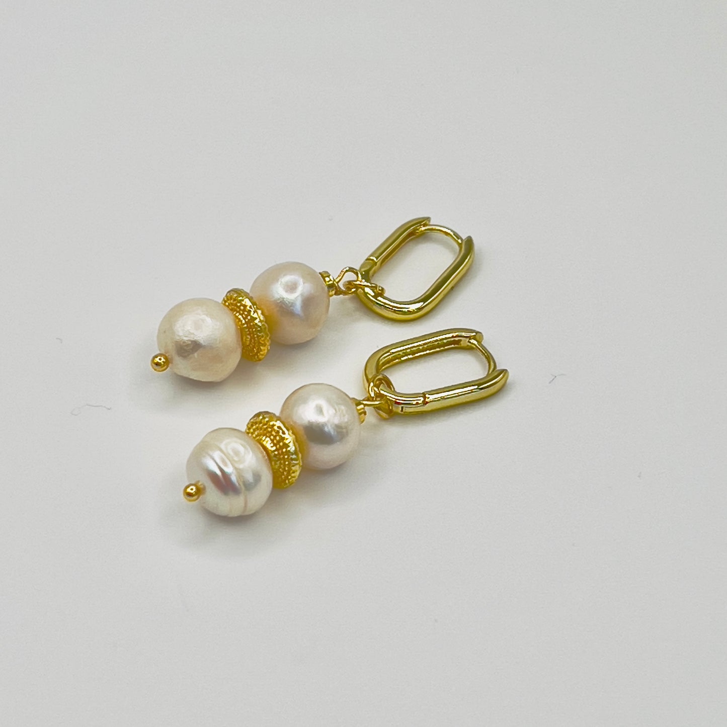 Exquisite 10mm Double Baroque Pearls in Gold-Filled Elegance