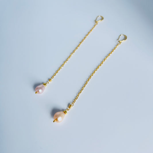 Gold-Filled Baroque Pearl Party Earrings