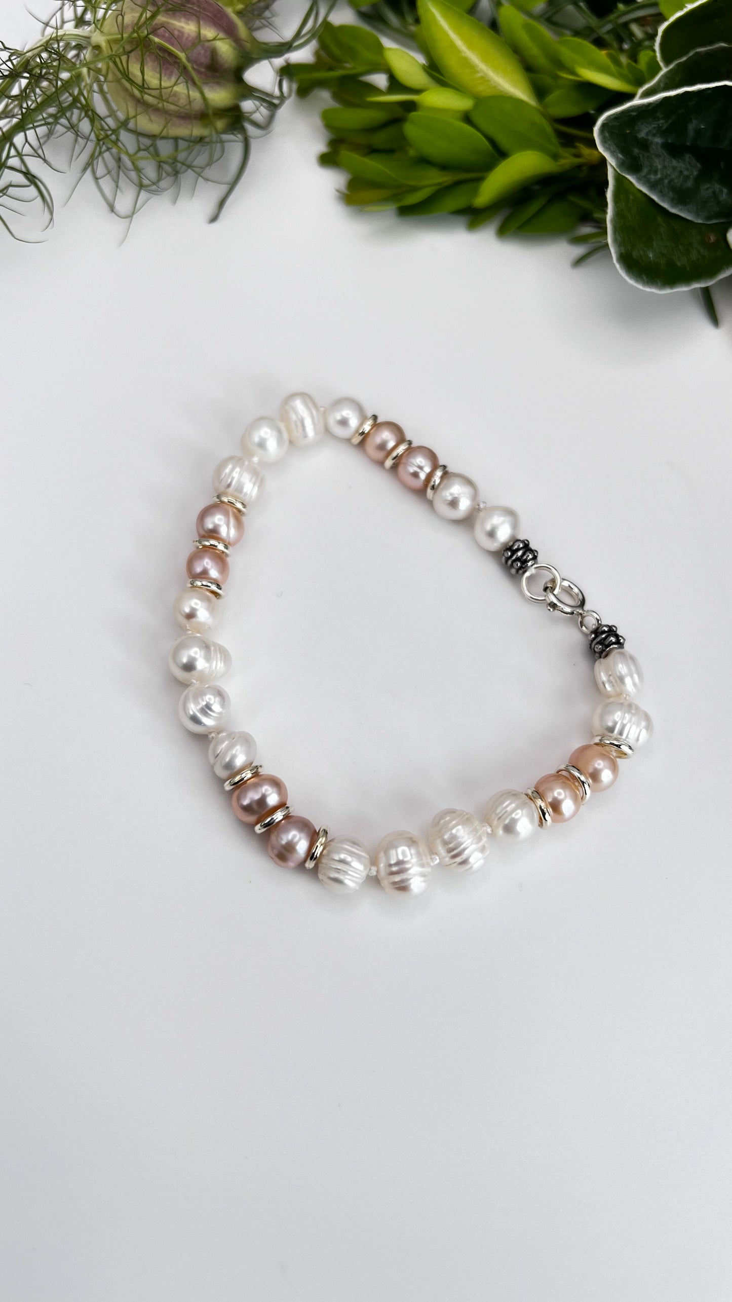 Freshwater Pearls Bracelet in 925 Silver