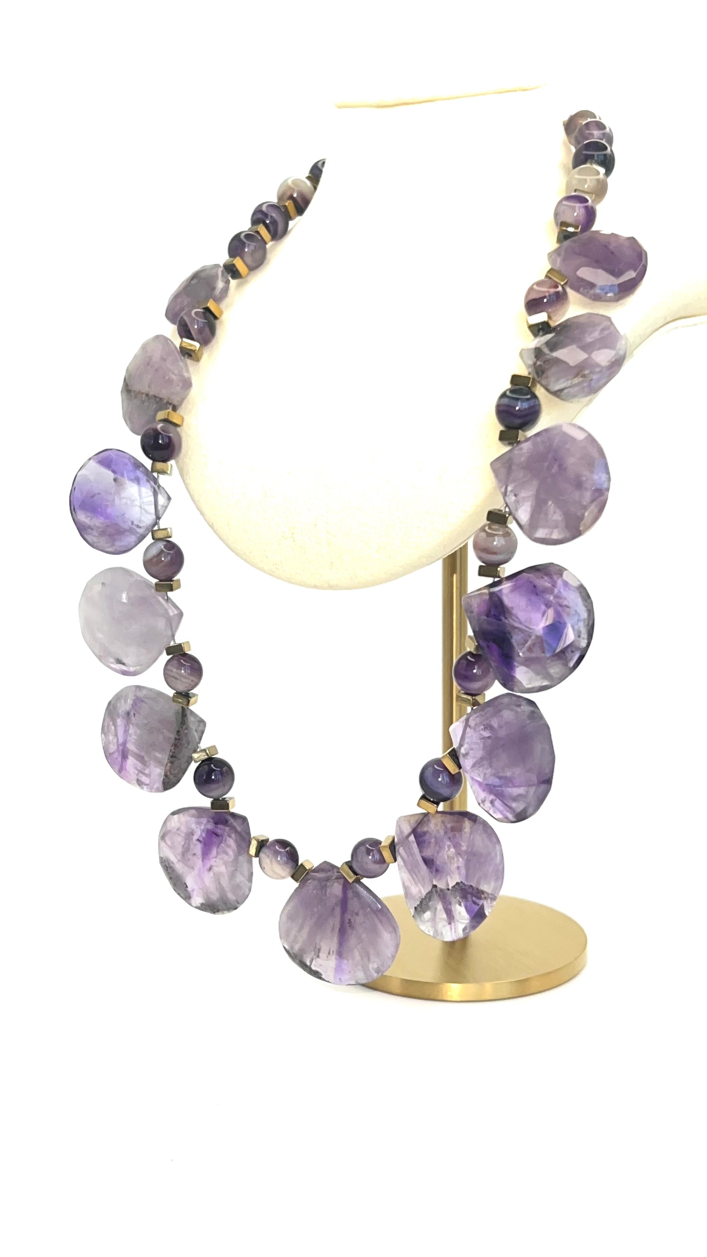 Natural Amethyst Statement Necklace