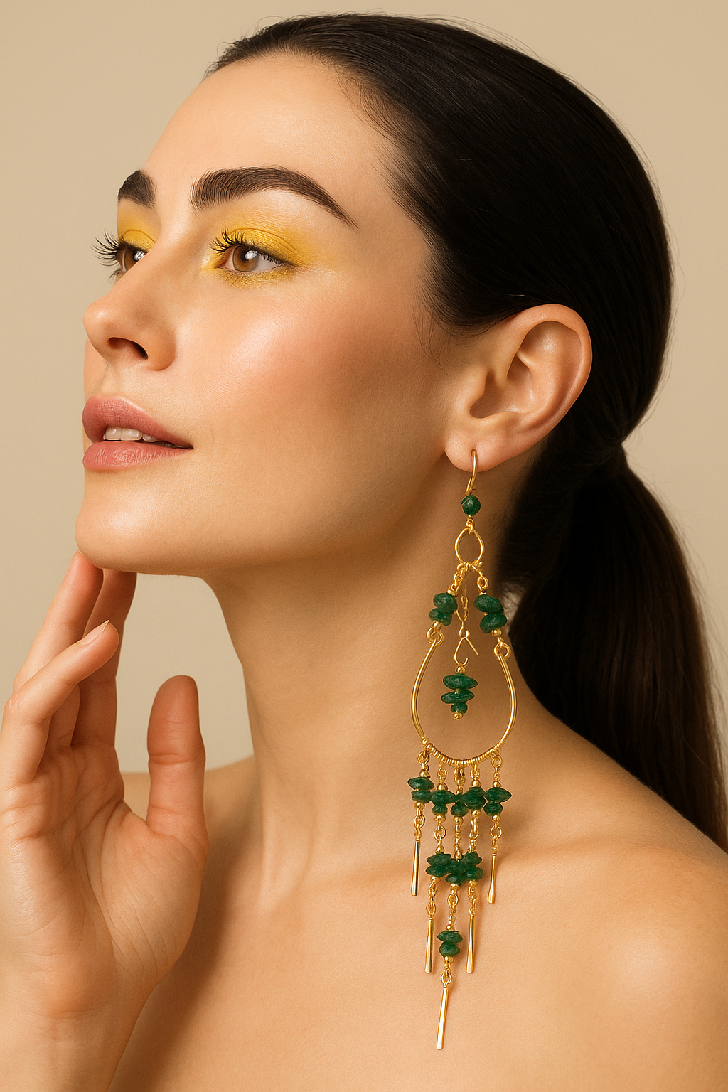 The Emerald Chandelier Earrings