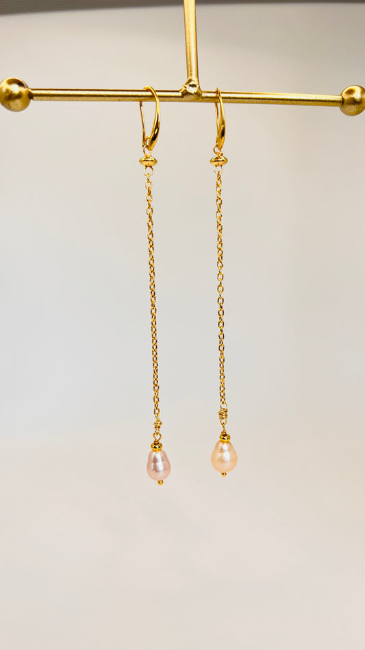Gold-Filled Baroque Pearl Party Earrings