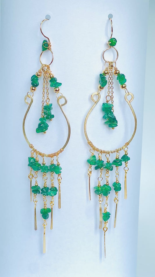 The Emerald Chandelier Earrings